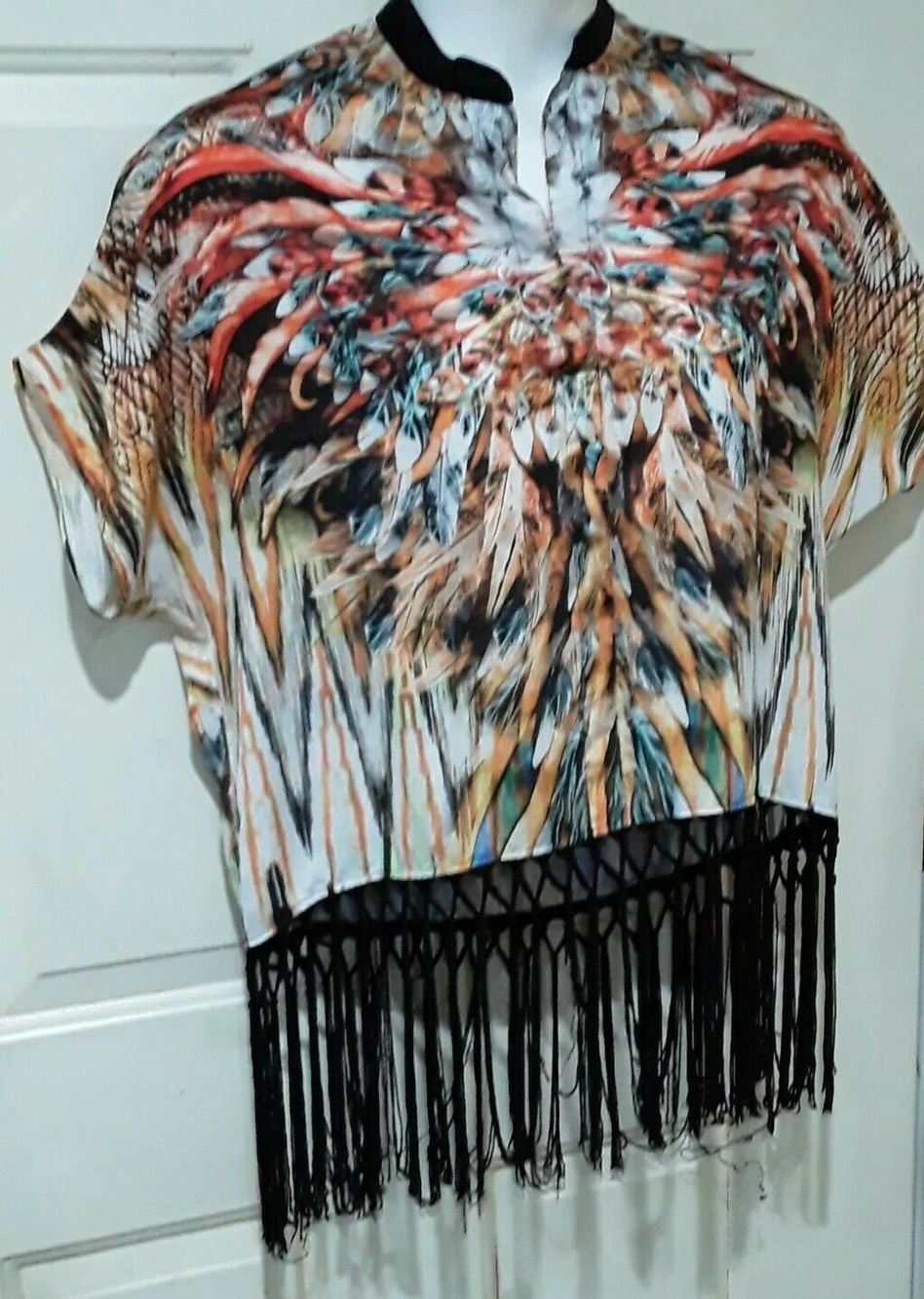 Womens Graphic Top,  Johanne Beck, Generous Sz Xs